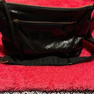 Isabel Marant Shiny BlackPatent Leather Crossbody Bag